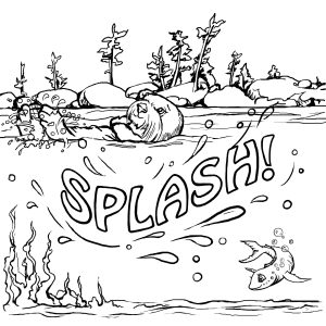 Splash! Coloring Page